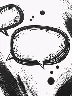 手绘对话气泡图案设计