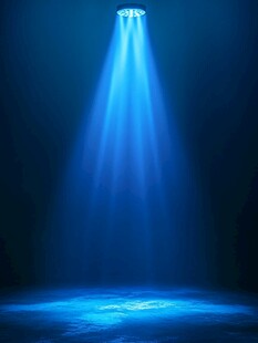 蓝色舞台聚光灯效果展示