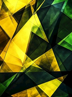 黄绿几何拼接抽象背景图