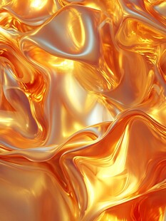 流动的金色金属质感纹理