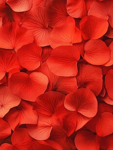 艳红花瓣铺满画面
