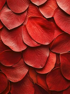 红色玫瑰花瓣特写纹理