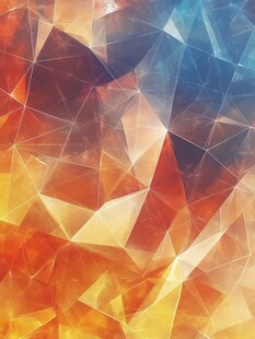 多彩几何拼接抽象背景图