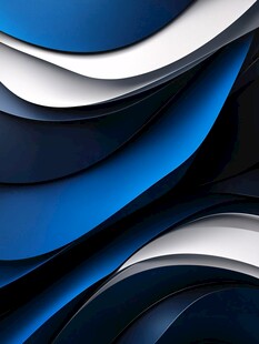 蓝白黑动感曲线抽象背景