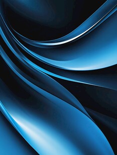 蓝色动感曲线抽象背景图