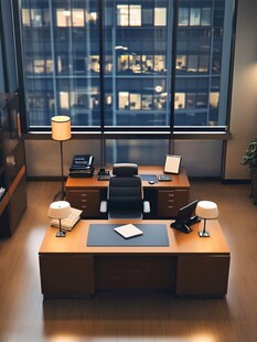 现代豪华办公室内景展示