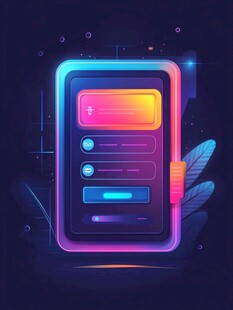 炫彩科技风手机界面展示