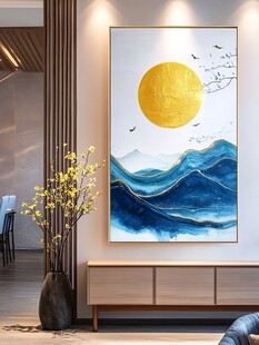 中式客厅的山水艺术挂画