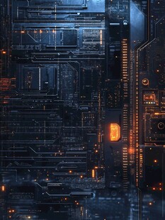 科技电路板 炫酷光影效果