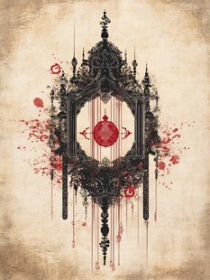 哥特风滴血装饰艺术图案