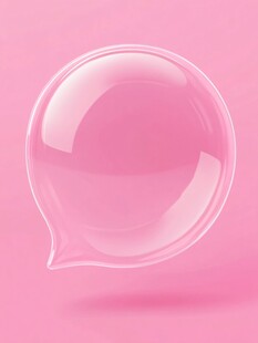 粉色透明对话气泡