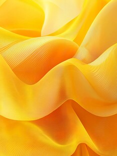 金黄丝绸布料特写纹理