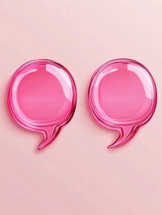 粉色对话气泡图标