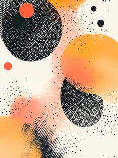 抽象几何圆形艺术图案