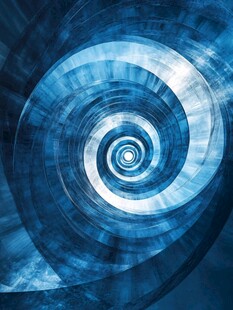 蓝色螺旋抽象艺术图案
