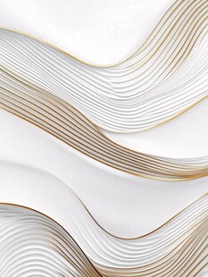 白色金纹波浪抽象艺术图案