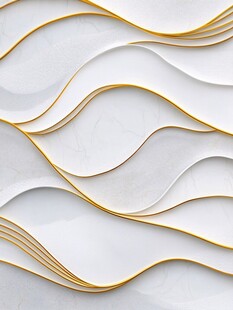 金色曲线纹理装饰图案