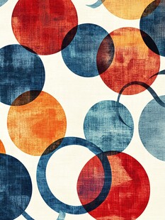 多彩圆圈抽象纹理图案