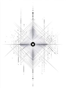 几何线条构成的抽象对称图形