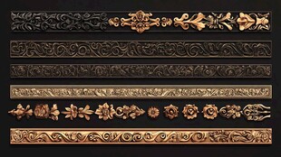 古典精美雕花装饰线条
