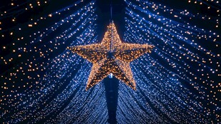 梦幻星型灯光夜景装饰