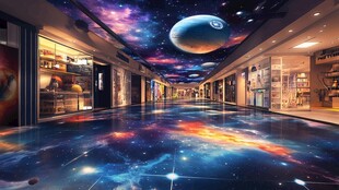 梦幻星空主题室内空间