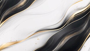 黑白金流动纹理艺术背景