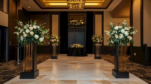 优雅华丽的室内婚礼布置