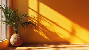 阳光洒入的温馨室内角落