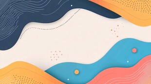 多彩波浪抽象背景图案