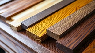 多样实木板材展示