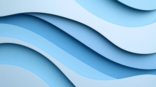 蓝色波浪纸艺背景纹理