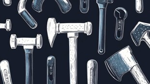 多样手工工具图案展示