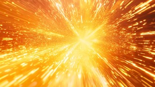 金色光芒粒子爆炸特效