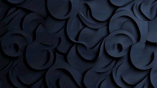 深蓝色立体卷曲花纹背景