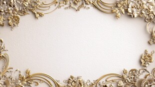 金色雕花边框背景图