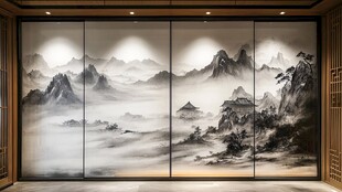 中式山水屏风 尽显东方雅韵