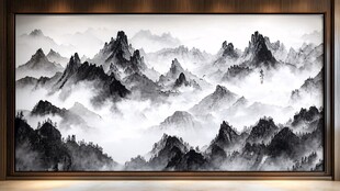 水墨群山图