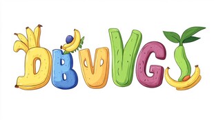 卡通水果字母创意设计