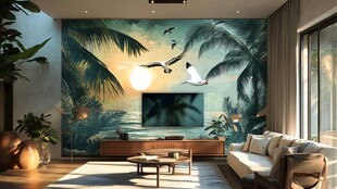 热带风情客厅墙面装饰画