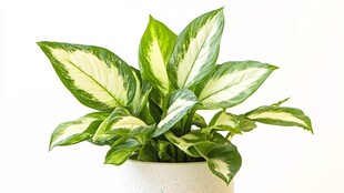 白边绿植盆栽 清新自然风