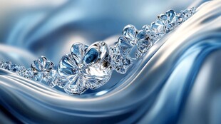 璀璨钻石于丝绸上闪耀