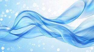 蓝色飘逸动感波浪背景图