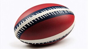 复古条纹橄榄球特写