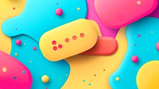 多彩流体糖果创意背景图