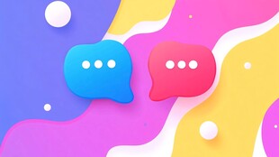 多彩对话气泡创意背景图