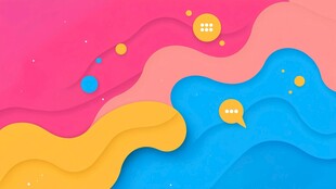 多彩流体背景插画图案