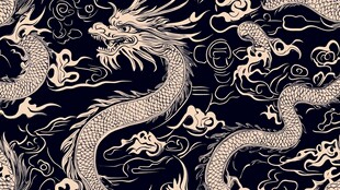 中式龙纹传统图案设计