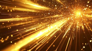 金色光线粒子梦幻背景图