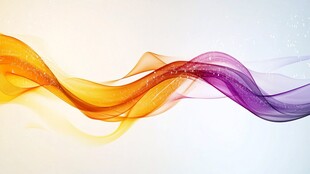 梦幻彩色飘带抽象背景图